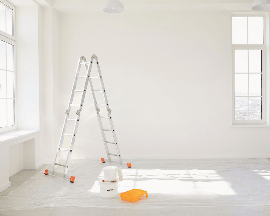 Professional interior painting of a modern living room with smooth finishes and clean lines.